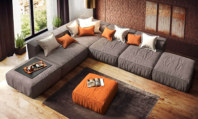 Бесэаркасный модульный диван Фри в стиле лофт, на заказ любого размера и цвета, диван для большой компании и семьи, диван для отдыха и сна